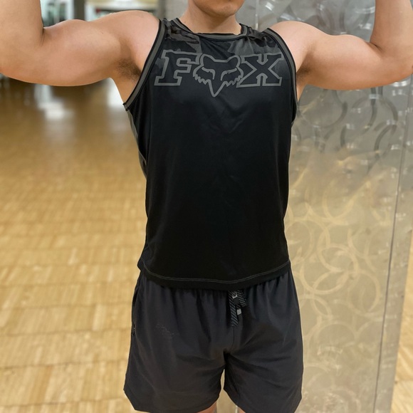 FOX ACTIVE WEAR MEN RACING THICK FABRIC SLEEVELESS TANK TOP SHIRT STRETCHY SPORT - Picture 10 of 16